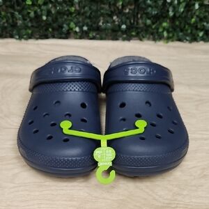 CROCS Navy Blue Water Shoes with Breathable Design and Heel Strap